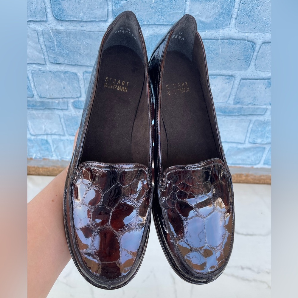 Stuart Weitzman Reptile Print Loafer Size 8 - image 4